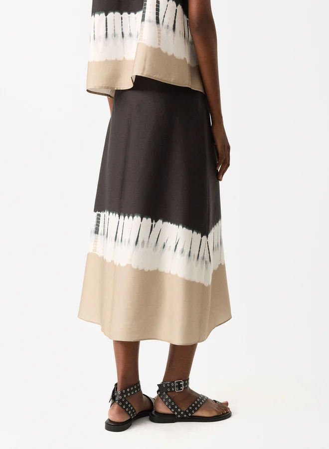 PARFOIS Printed Midi Skirt
