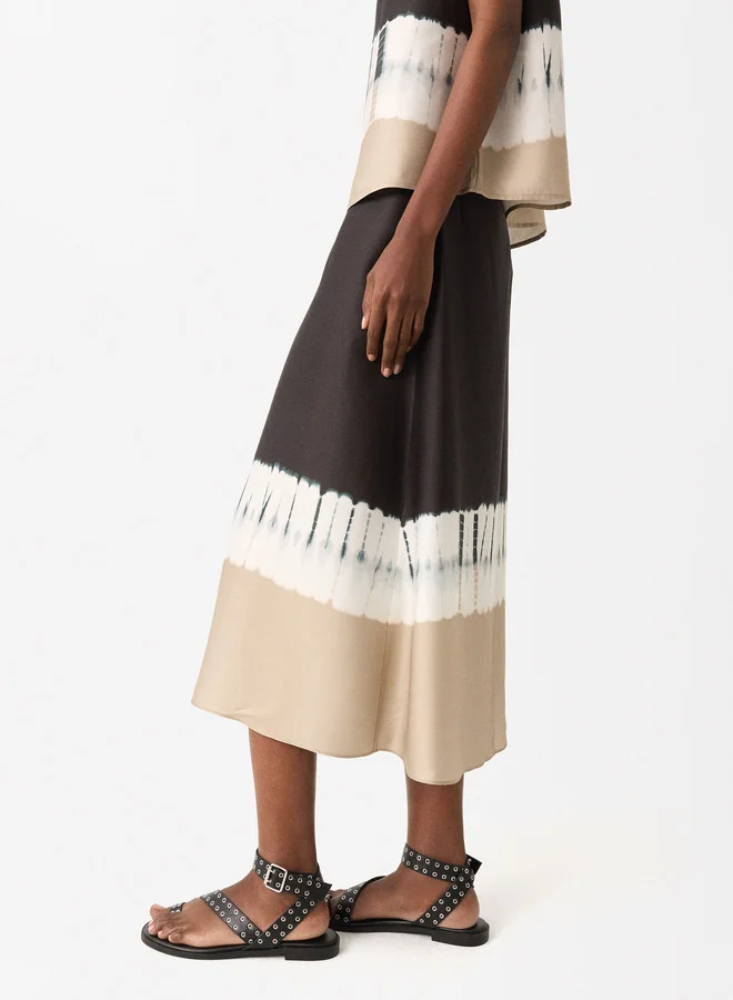 PARFOIS Printed Midi Skirt