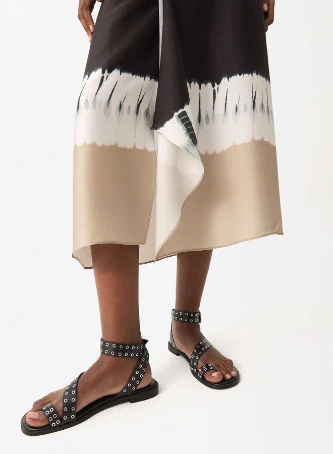 PARFOIS Printed Midi Skirt