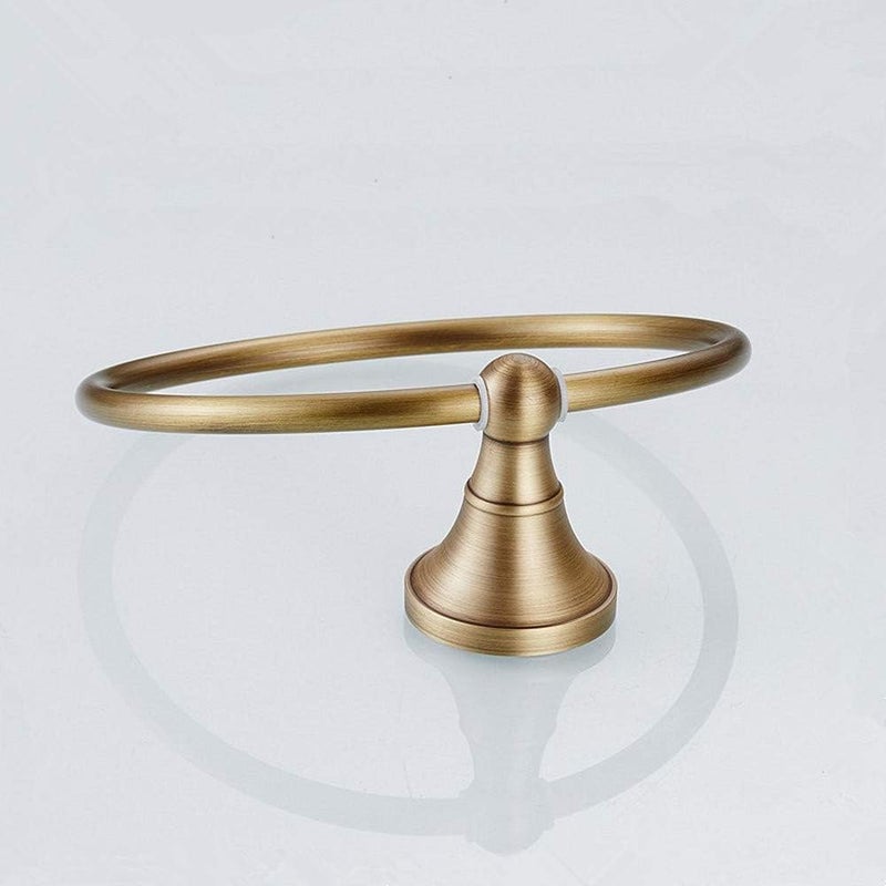 Leyden Towel Ring Antique Brass Hand Towel Holder Bathroom Accessories Brushed Shower Towel Hanger Round Wall Mounted - Image 2