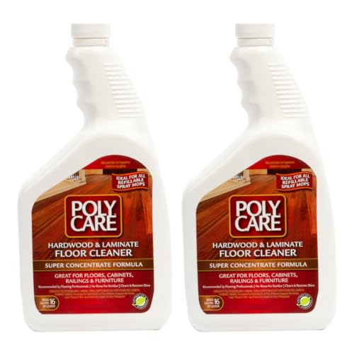 POLY CARE Hardwood Floor Cleaner Super Concentrate - 40 Fl Oz (2 Pack) - Fresh- Dilute Concentrate with Water for Spray Mops and Spray Bottles - Residue-Free Floor Cleaning Solution - Image 1