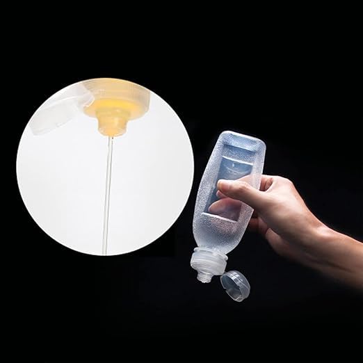 Newvent 3 Pcs Injection Press Oil Bottle Cooking Oil Dispenser Transparent Plastic Oil Container 500 ml - Image 4