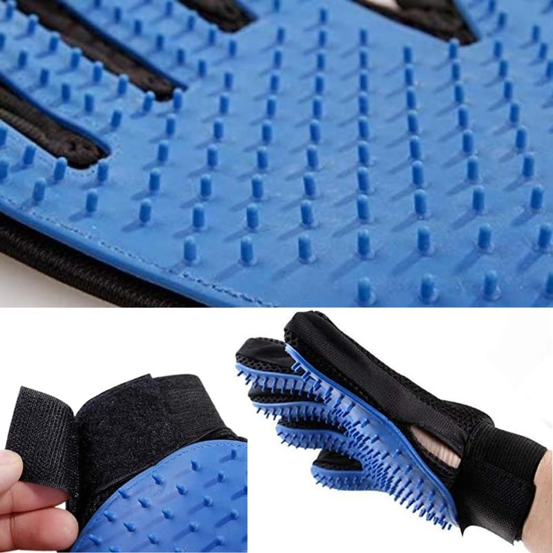 DRUMSTONE Silicone Pet Grooming Glove with Soft Massage Tips for Dogs & Cats | Shedding Hair Remover | Gentle Bath Brush for Long, Short & Curly Haired Pets - Image 3