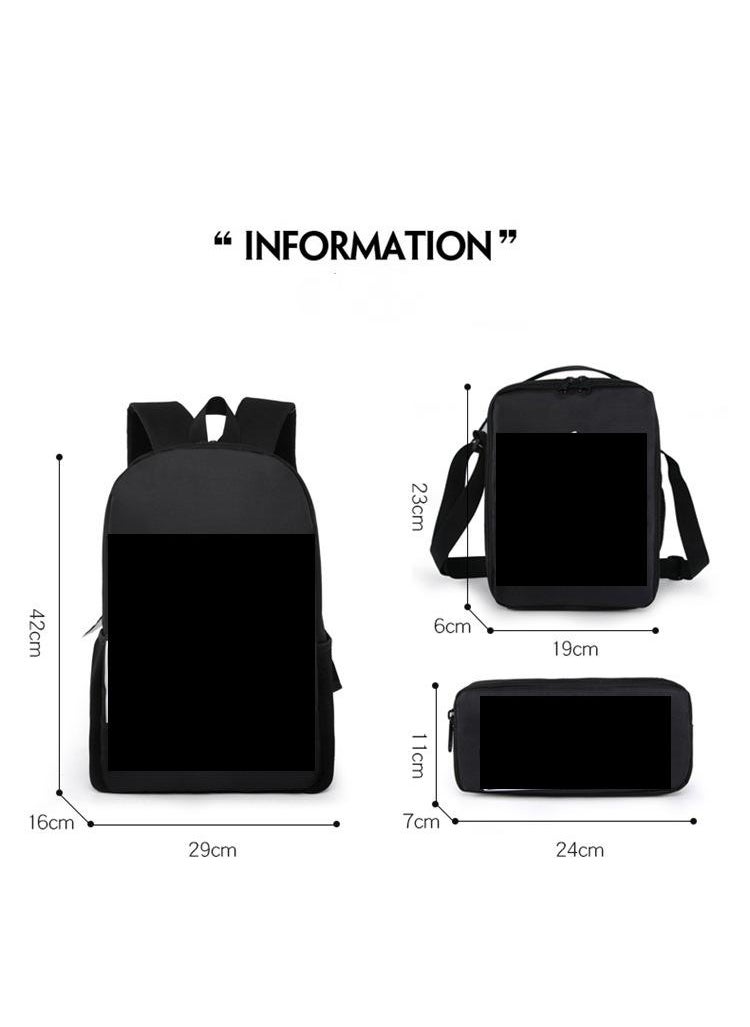 General - 3-Piece Pokemon 3D Print Backpack Set - Image 1