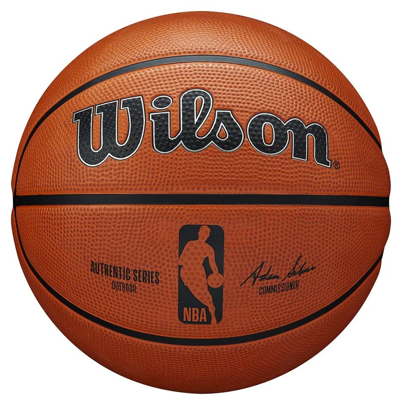 Wilson NBA Authentic Series Outdoor Basketball - Size 7 for +12 years old and Adults - Orange