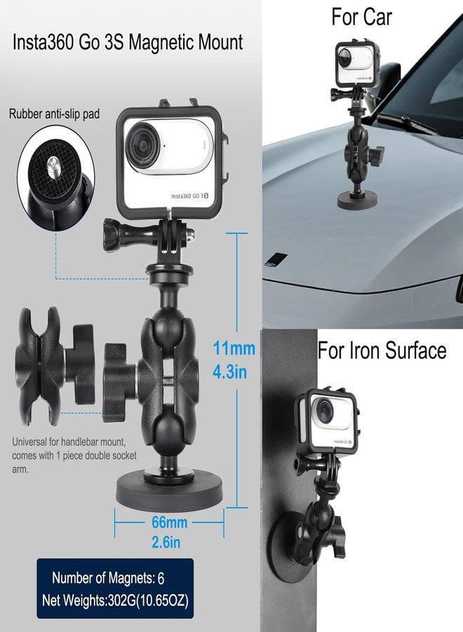 پيلكينج مجموعة ملحقات PellKing لكاميرات insta360 3/3S، تتضمن حقيبة حمل بمقبض، عصا سيلفي، حزام صدر، حزام رأس، حزام ظهر، حزام معصم، قاعدة مغناطيسية، مشبك مقود، واقي شاشة، وغيرها. - Image 5