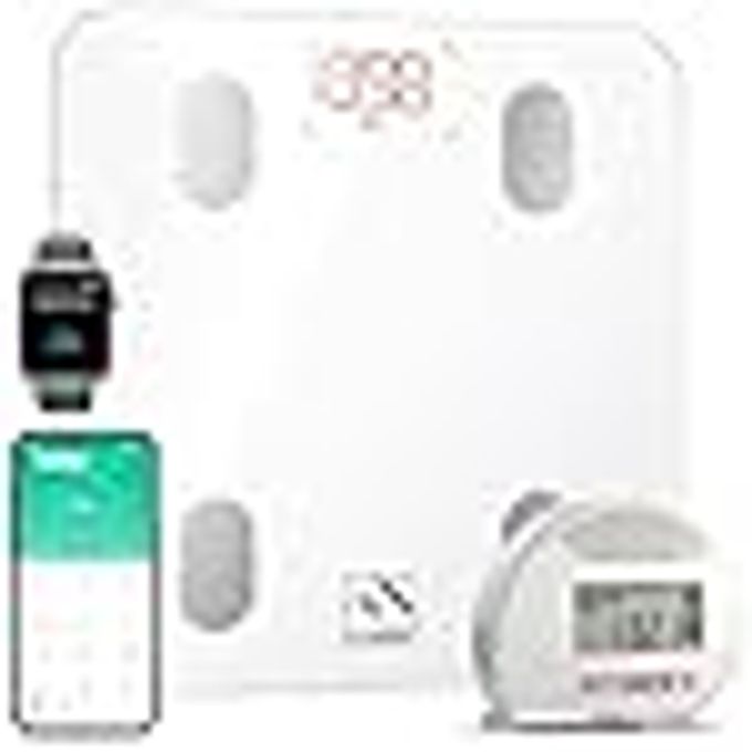FITINDEX Smart Scale and Tape Measure Digital Bathroom Scale Body Tape Measure Sync with APP Bluetooth Weighing Machine Body Composition Analyzer for Health Care - Image 4