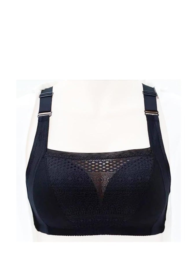 Imported wire-free bra made of luxurious lace. Wide sides for support and lifting - helps highlight the shape and size for a fuller, more attractive appearance. 