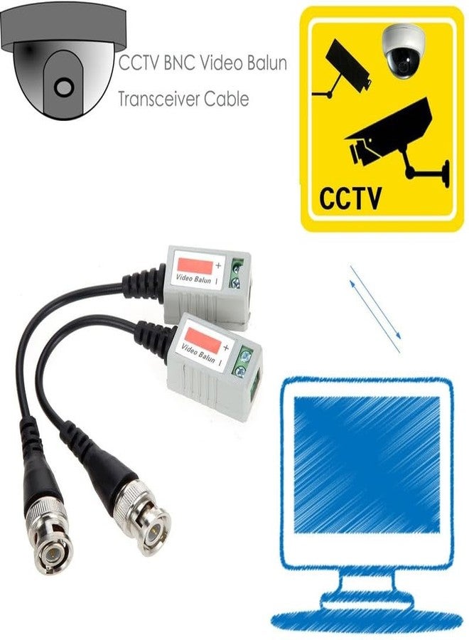 COOLCOLD Video Balun, Mini CCTV BNC Transceiver With Pigtail, Coax to UTP Cat6 Connector HD 720P 1080P, Video Passive Balun for HD-TVI/CVI/AHD/Analog/960H Camera (5 Pair) - Image 3