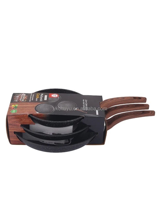 طقم طاسات جرانيت  بيد جرنيت ♥️  طقم مقلايه جرانيت 😍 بضمان عامين طاسه مصنوعه من افضل انواع الجرانيت    ومزوده بتوزيع حراري من اسفل لضمان افضل توزيع حراري للاكل♥️💯  مزوده بيد مقاومه للحراره يعني مش هتسخن خالص👌 طقم 3قطع  مقاس ٢٢ سم   مقاس ٢٤ سم   مقاس ٢٦ سم