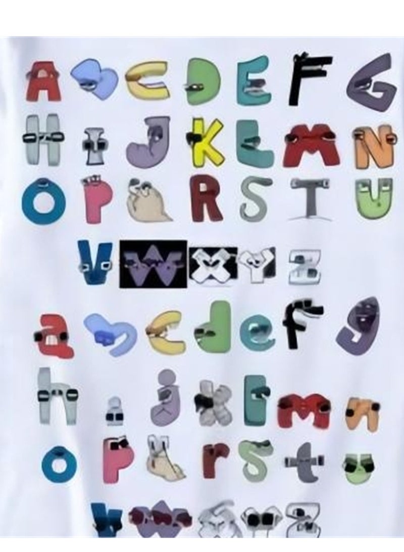 Cartoon Letter Legend 3D digital printing personalized breathable children's T-shirt - Image 3