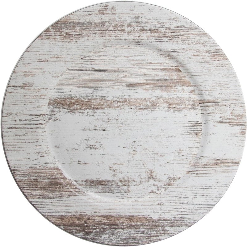 ChargeIt by Jay Charge It by Jay Birch Wood Finish Charger Plate Large 13 Decorative Melamine Service Plate for Home  Professional Dining Perfect for Events Dinner Parties Weddings Catering 1 Piece Birch Wood - Image 1