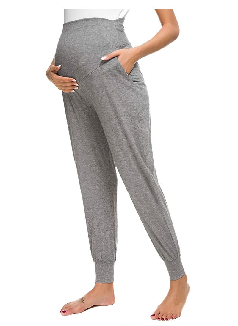 Generic - Women's Maternity Pants Over Belly Lounge Pajamas Clothes Pregnancy Must Haves Joggers with Pockets - Image 1