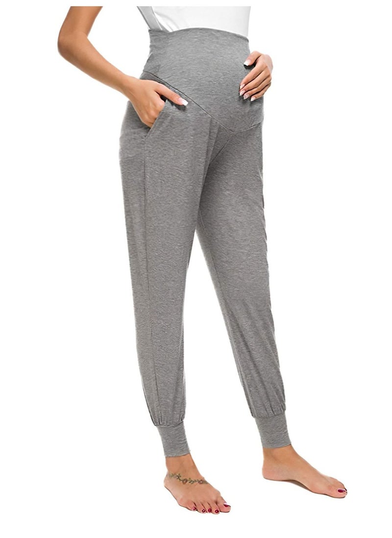 Generic - Women's Maternity Pants Over Belly Lounge Pajamas Clothes Pregnancy Must Haves Joggers with Pockets - Image 1