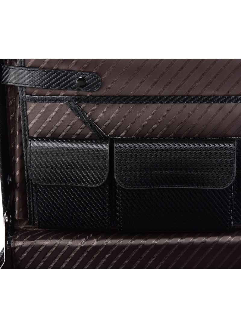 MAGELLAN Magellan Leather Expandable Attache Case 1Piece E15-2001 Black - Image 5