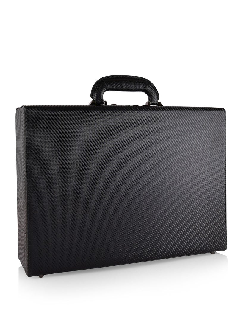 MAGELLAN Magellan Leather Expandable Attache Case 1Piece E15-2001 Black - Image 3