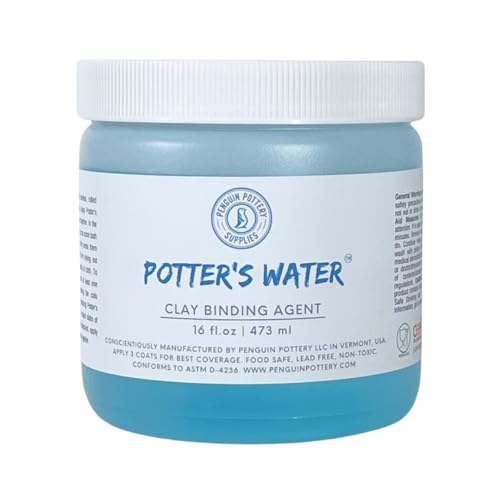 Penguin Pottery - Potter's Water - Increases Strength of Clay Bindings - Prevents Cracks and Flaws in Handmade Pottery - 16 floz 473 ml - Image 1