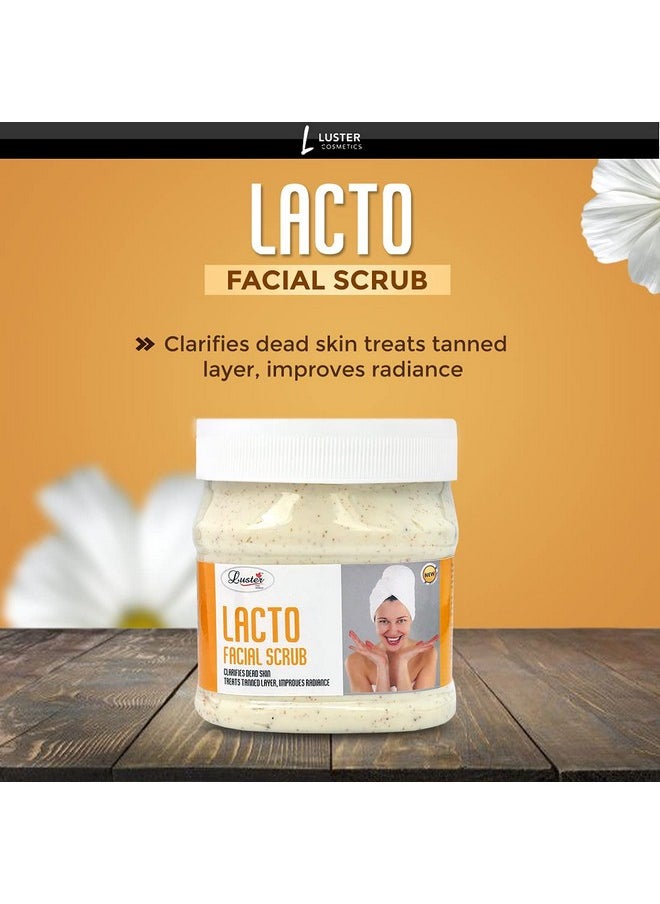 LUSTER - Lacto Anti Tan Customized Facial Kit Removes Sun Tan & Dark Spot Scrub Massage Cream Massage Gel Face Pack Paraben Free 500 Ml (Pack Of 4). - Image 1