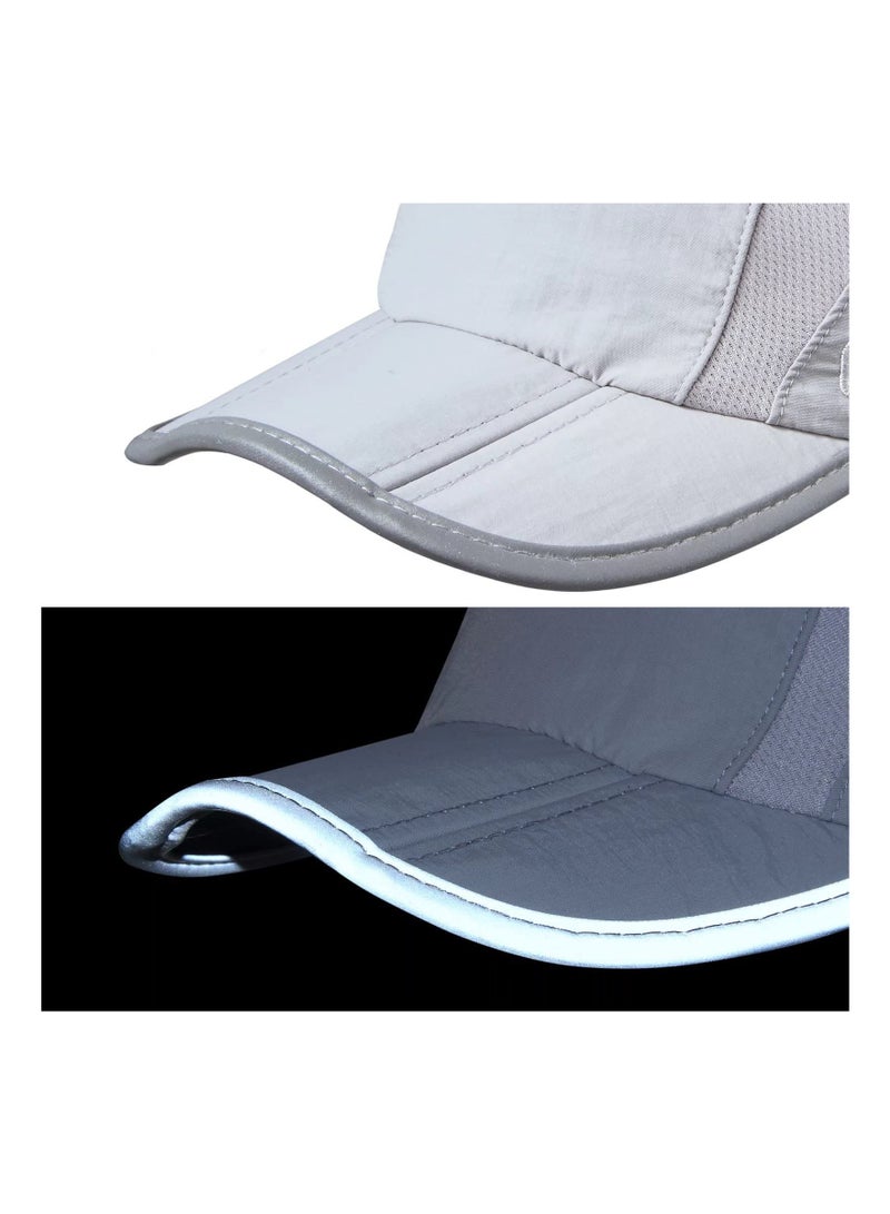 Excefore Men Women Baseball Cap, Reflective Folding Outdoor Hat Adjustable Unstructured Design UPF 50+ Sun Protection Sport Hats Unisex Baseball Cap - Image 3