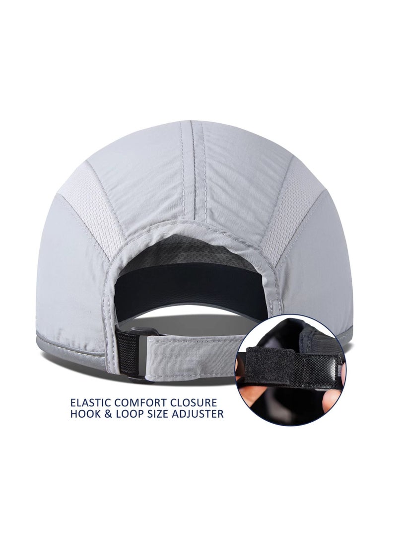 Excefore Men Women Baseball Cap, Reflective Folding Outdoor Hat Adjustable Unstructured Design UPF 50+ Sun Protection Sport Hats Unisex Baseball Cap - Image 2