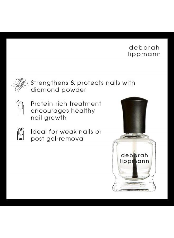 Deborah Lippmann Hard Rock | Hydrating Base and Top Coat | Promotes Healthy Growth for Soft, Brittle Nails | Diamond Powder Strengthens and Protects,clear - Image 2