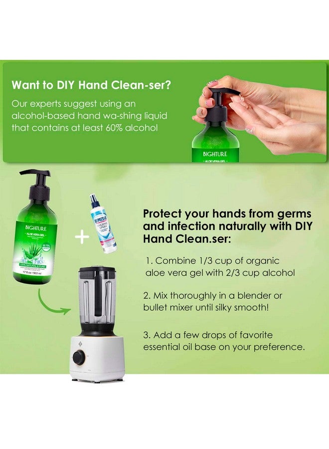 Bighture Aloe Vera Gel For Face Organic Aloe Vera Gel From 100 Percent Pure Aloe Vera Use To Skin Sunburn Relieve, Soothing And Firming - Image 2