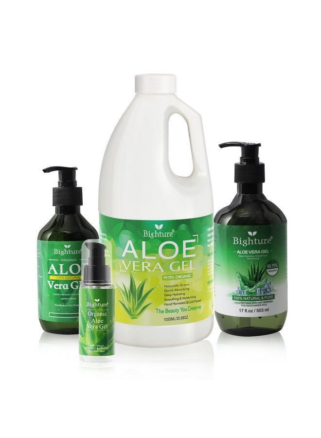 Bighture Aloe Vera Gel For Face Organic Aloe Vera Gel From 100 Percent Pure Aloe Vera Use To Skin Sunburn Relieve, Soothing And Firming - Image 4