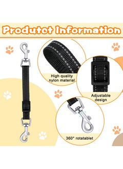 Saintrygo 5 Pcs Safety Dog Collar Clips Prong Collar Backup Clips Adjustable Reflective Nylon Dog Collar Harness Connector Metal Double Ended Backup Clasp for Dog Harness Pet (Dark Color)  - Image 2