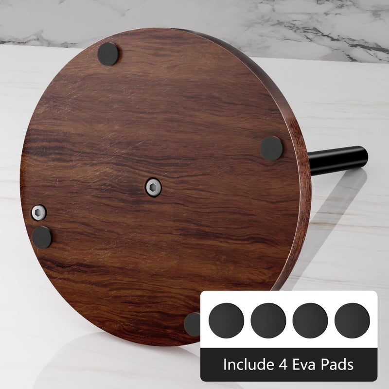 Chinpakden Wooden Paper Towel Holder Countertop - Kitchen Paper Towel Holder Stainless Steel with Real Wood Base, Farmhouse Paper Towel Roll Dispenser Fits Standard and Jumbo Size Paper Towels. - Image 4