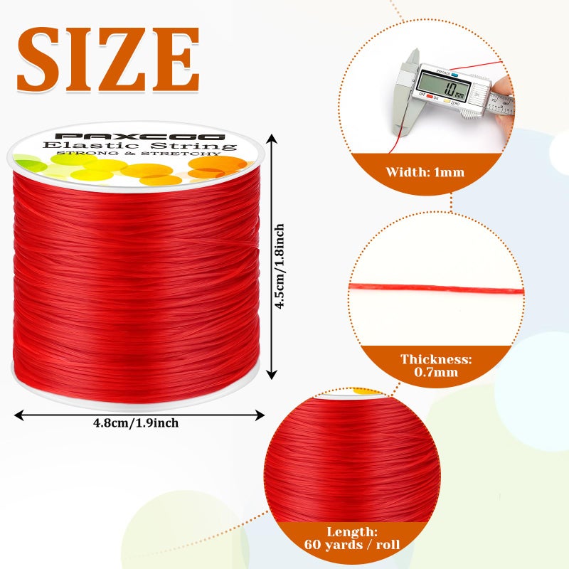 PAXCOO 12 Rolls Elastic String for Bracelets, Stretch Magic Elastic String Bead Cord Jewelry Thread for Bracelet, Necklaces, Clay Beads, Pony Beads (Assorted Colors) - Image 4