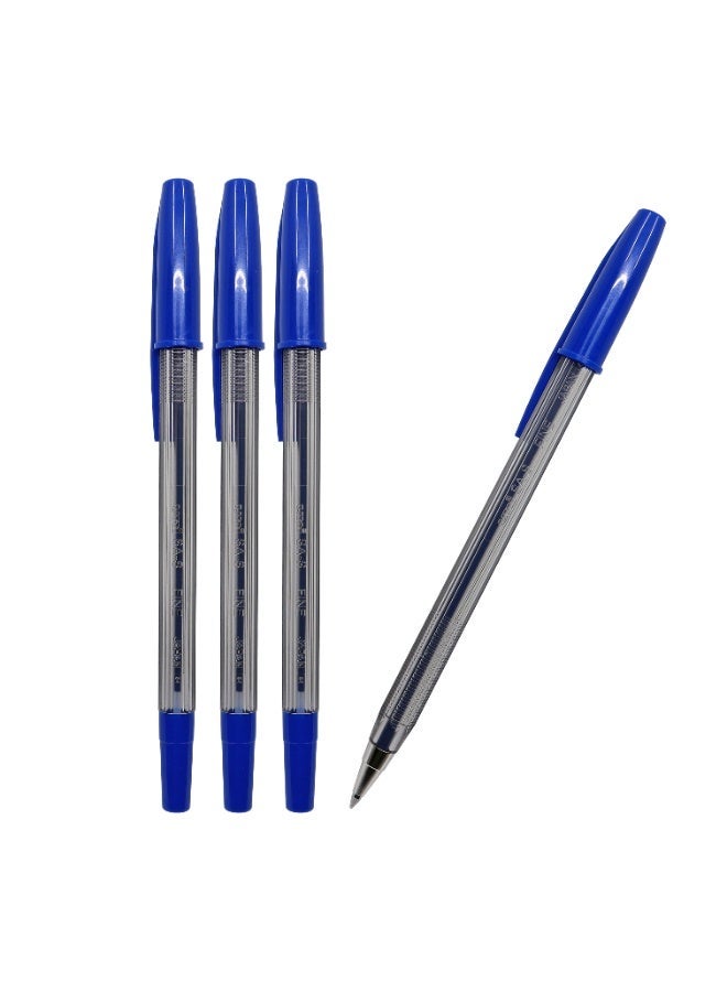 يوني بول Uniball SA-S Fine Ball Pen | Blue Ink | Smooth Fine Tip Ballpoint Pen | Pack of 4 - Image 1