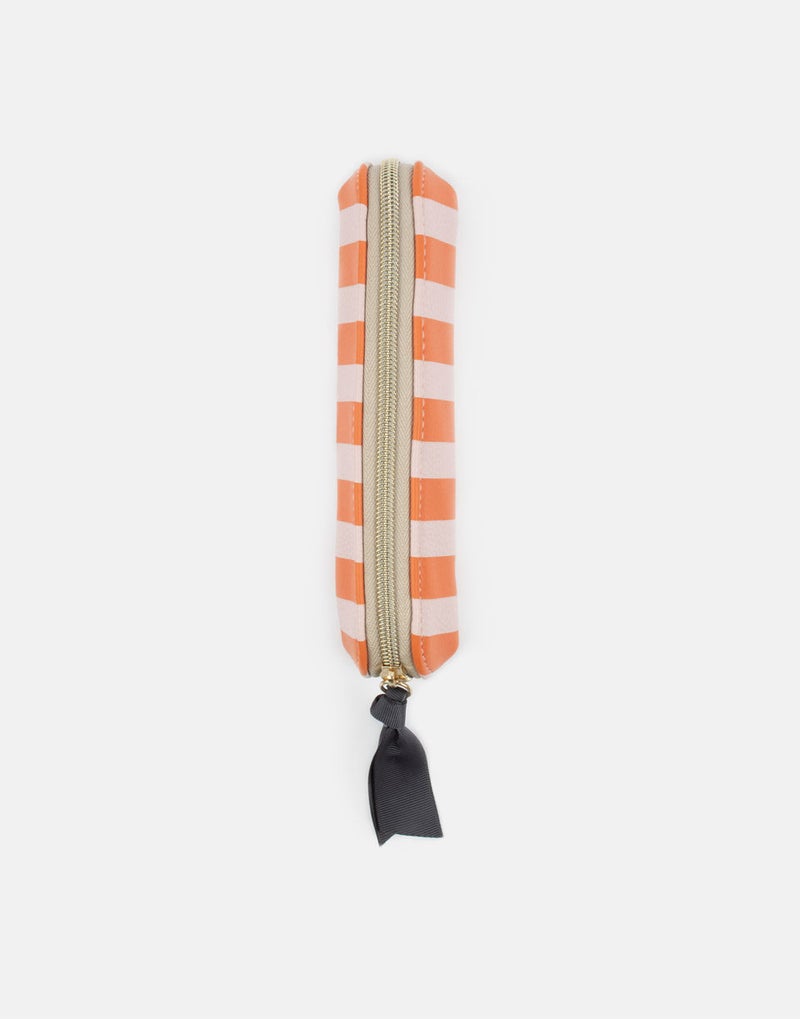 Pencil Case - Pink and Orange Stripe EPC147