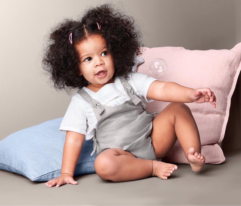 Tchibo Baby Girls Romper Suit, Grey - Image 1