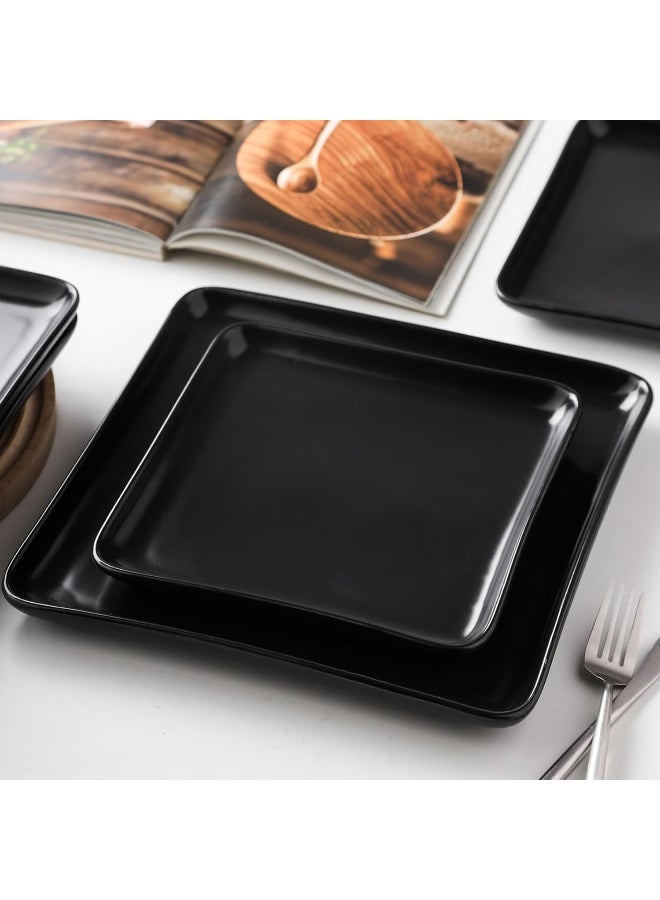 Stone Lain طقم أدوات المائدة من بورسلين ستون لين آمي 24 قطعة خدمة لـ 6 أشخاص باللون الأسود - Image 4