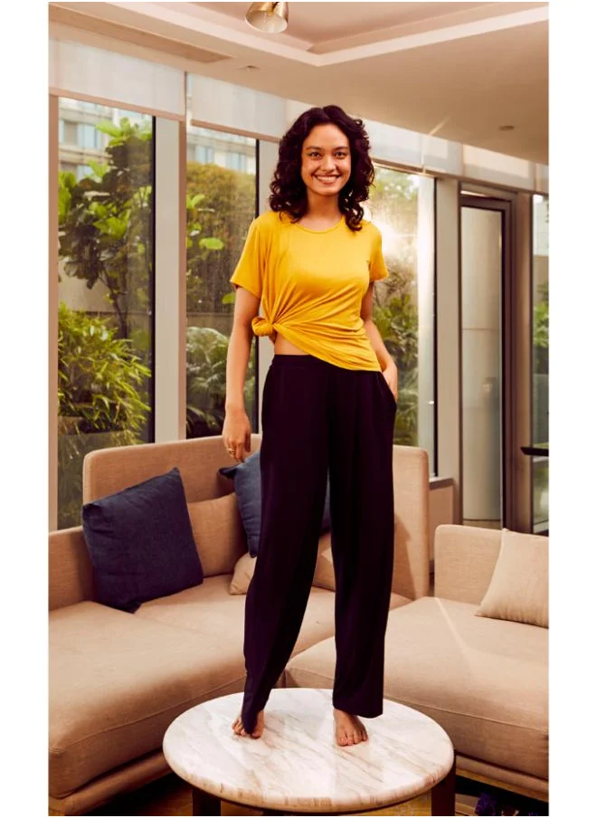 NeceSera Black Flared Lounge Pant