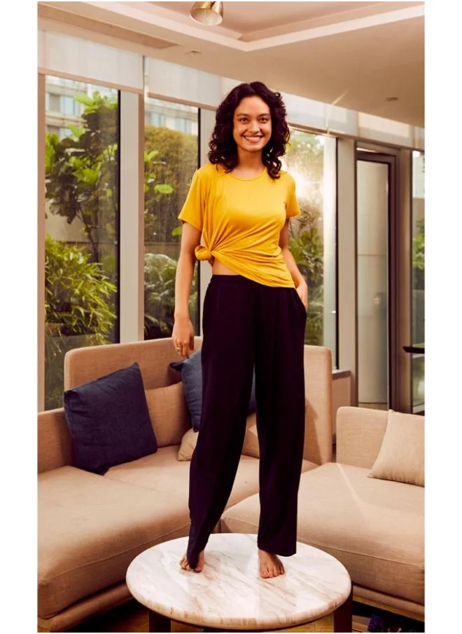 NeceSera Black Flared Lounge Pant