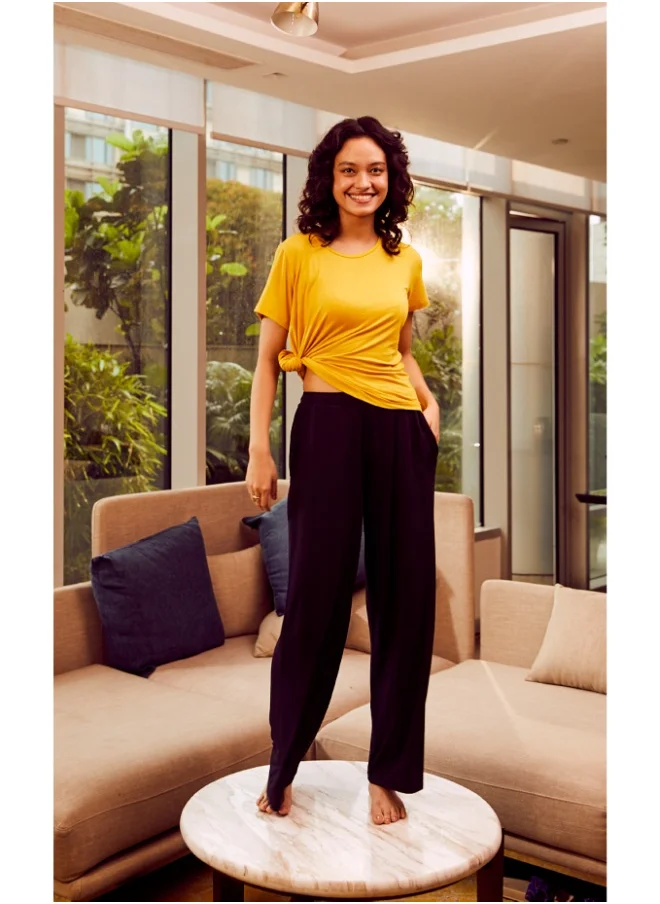 NeceSera Black Flared Lounge Pant