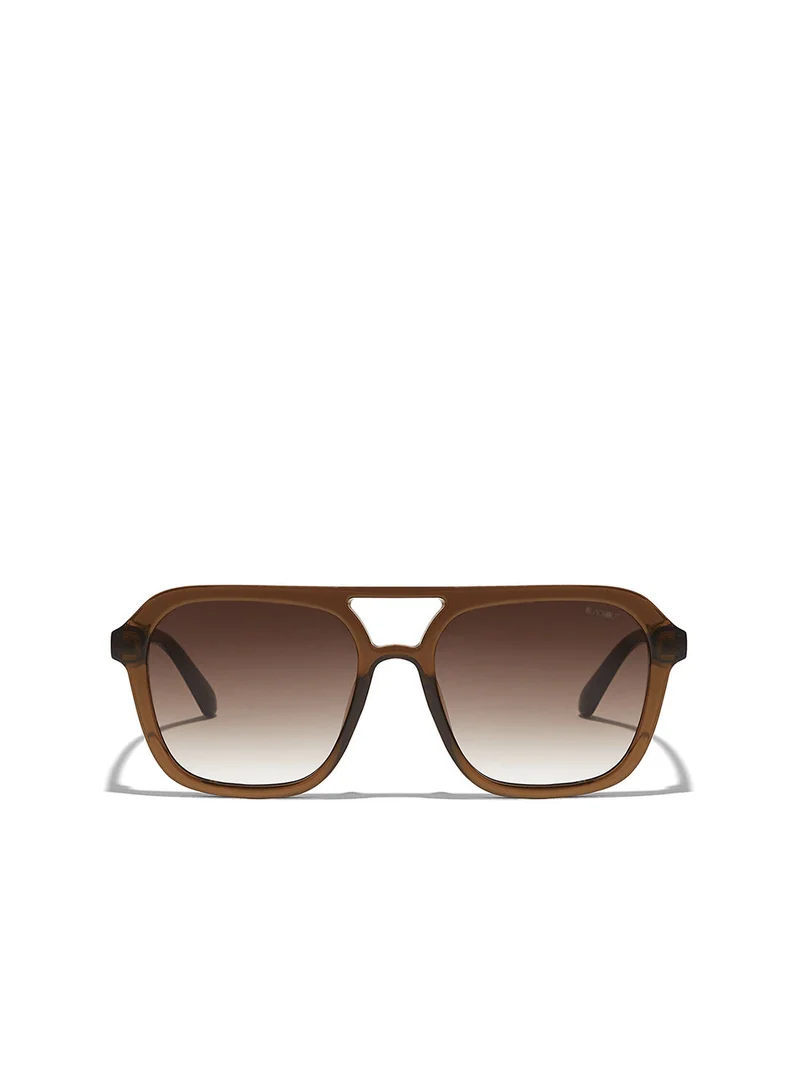 Blackout Mikan,Unisex Sunglasses, Aviator Sunglasses, UV Protection: UV400 (Brown,Brown)