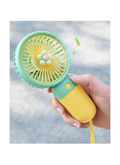 Generic Mini Handheld Fan Flower USB Rechargeable Portable Pocket Fan With Mobile Phone Holder  - Image 1