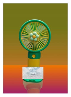Generic Mini Handheld Fan Flower USB Rechargeable Portable Pocket Fan With Mobile Phone Holder  - Image 3