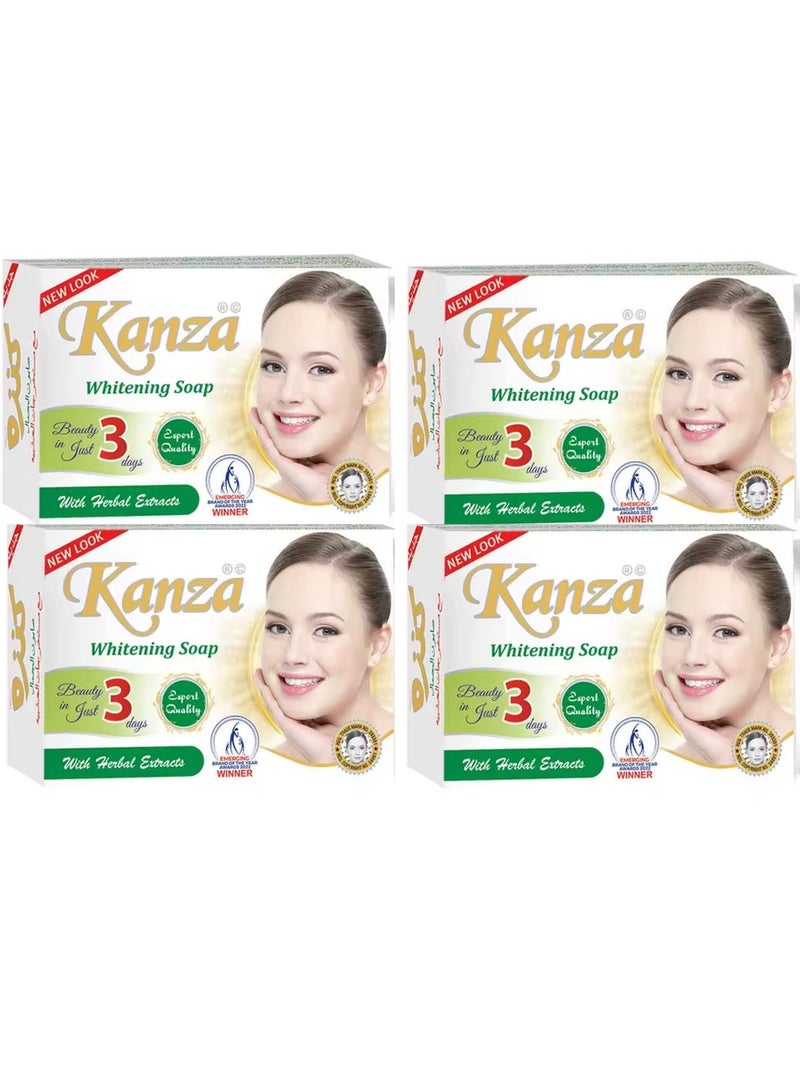 كنزه 4  قطع من  صابون تفتيح البشرة 100  جرام - Image 2