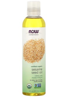 now Solutions Sesame Seed Oil Certified Organic 8 fl oz 237 ml 
