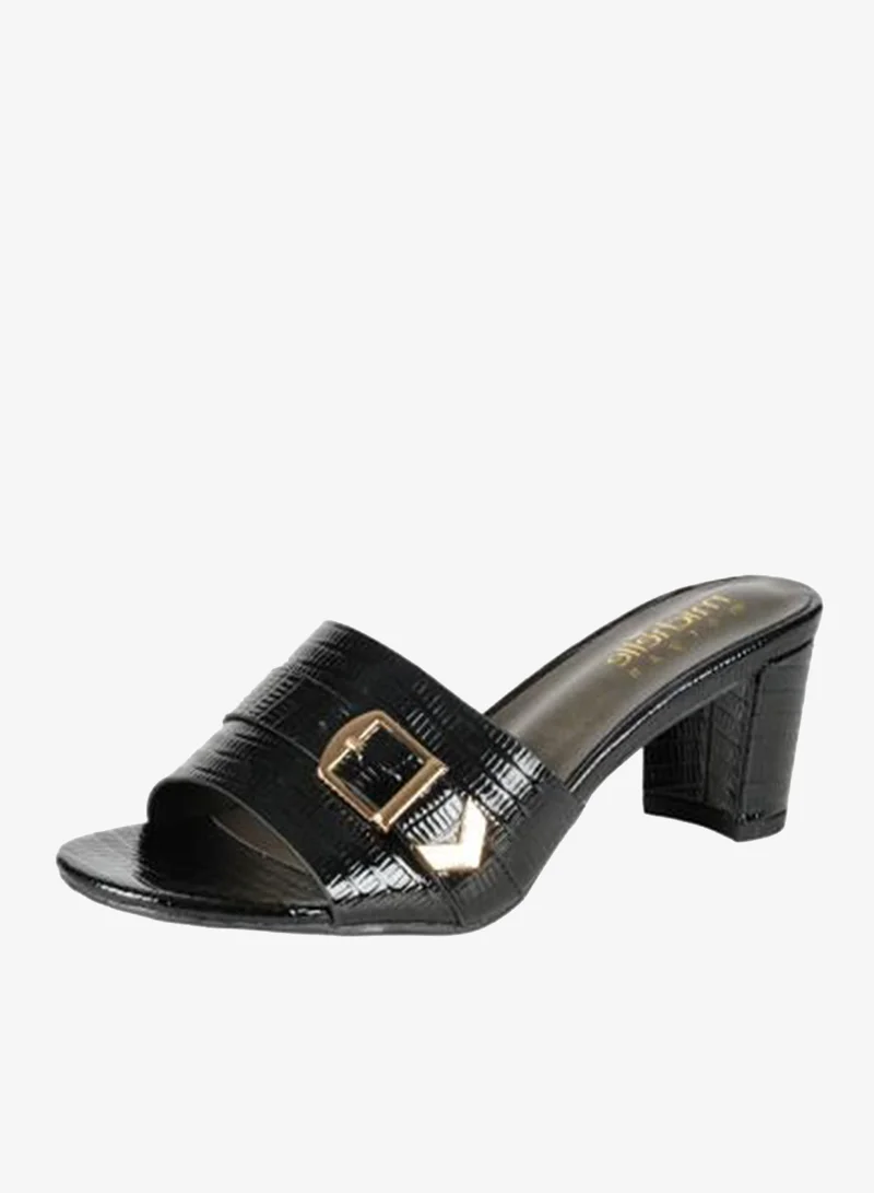 092-2933 Michelle Morgan Ladies Block Heel Sandals 413RJ192 Black