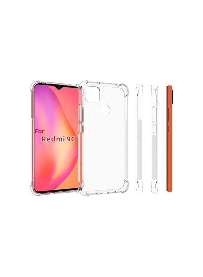 Xiaomi Redmi 9C Case Slim Shock Absorption TPU Soft Edge Bumper with Reinforced Corners Transparent Protective Cover - Image 1