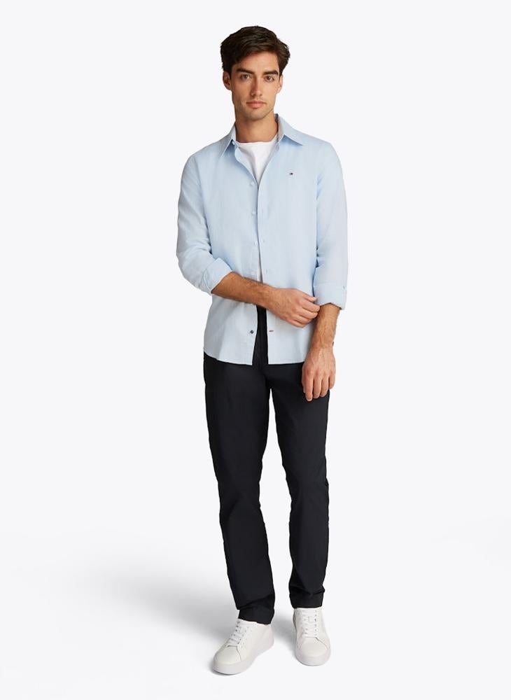 TOMMY HILFIGER Slim Cotton Linen Shirt  - Image 4