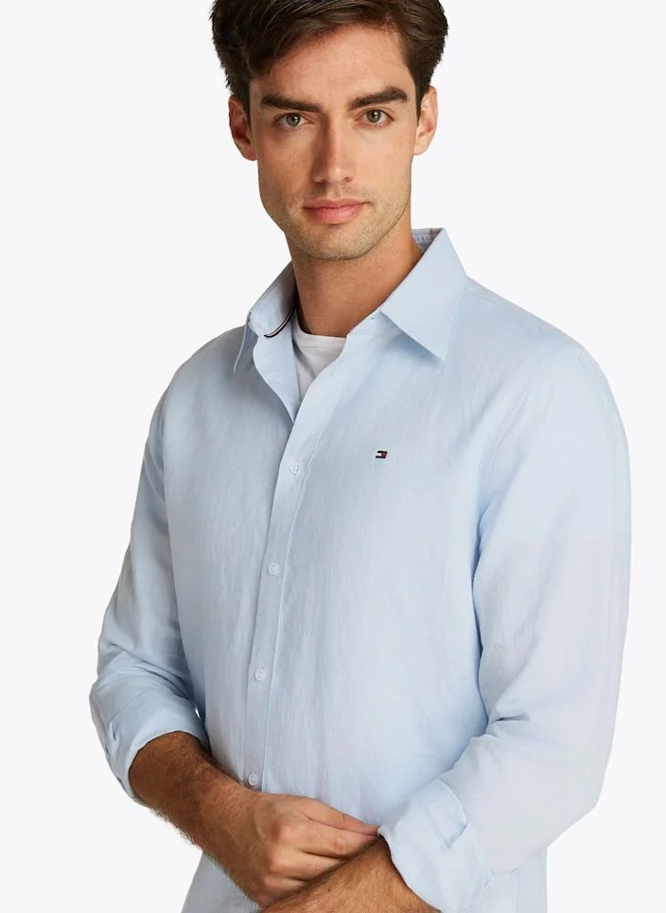 TOMMY HILFIGER Slim Cotton Linen Shirt