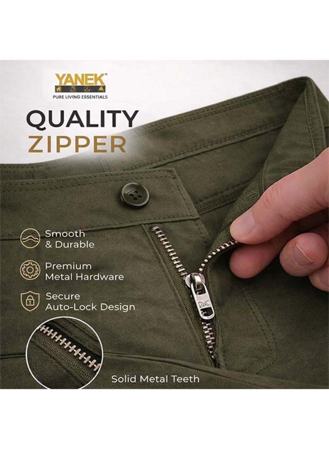 YANEK Men’s Slim Fit Chino Trousers – Stretch Cotton Pants | Casual & Formal Wear | Mult... - Image 3