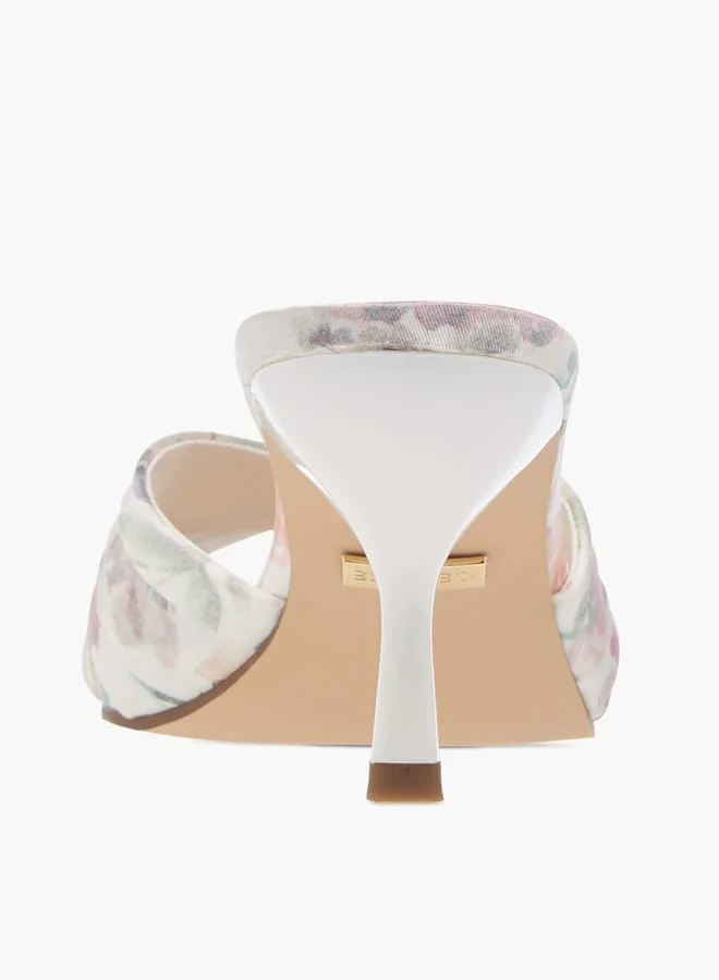 سيليست Womens Cross Strap Slip-On Sandals With Stiletto Heels