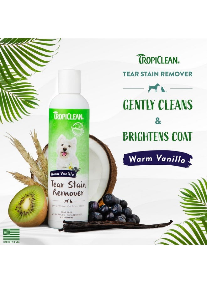TropiClean Warm Vanilla Tear Stain Remover For Dogs | Tearless Blueberry Facial For Dogs | Ideal For White Dogs & All Other Coats | Cat Friendly | Made In The Usa | 8 Oz.  - Image 2