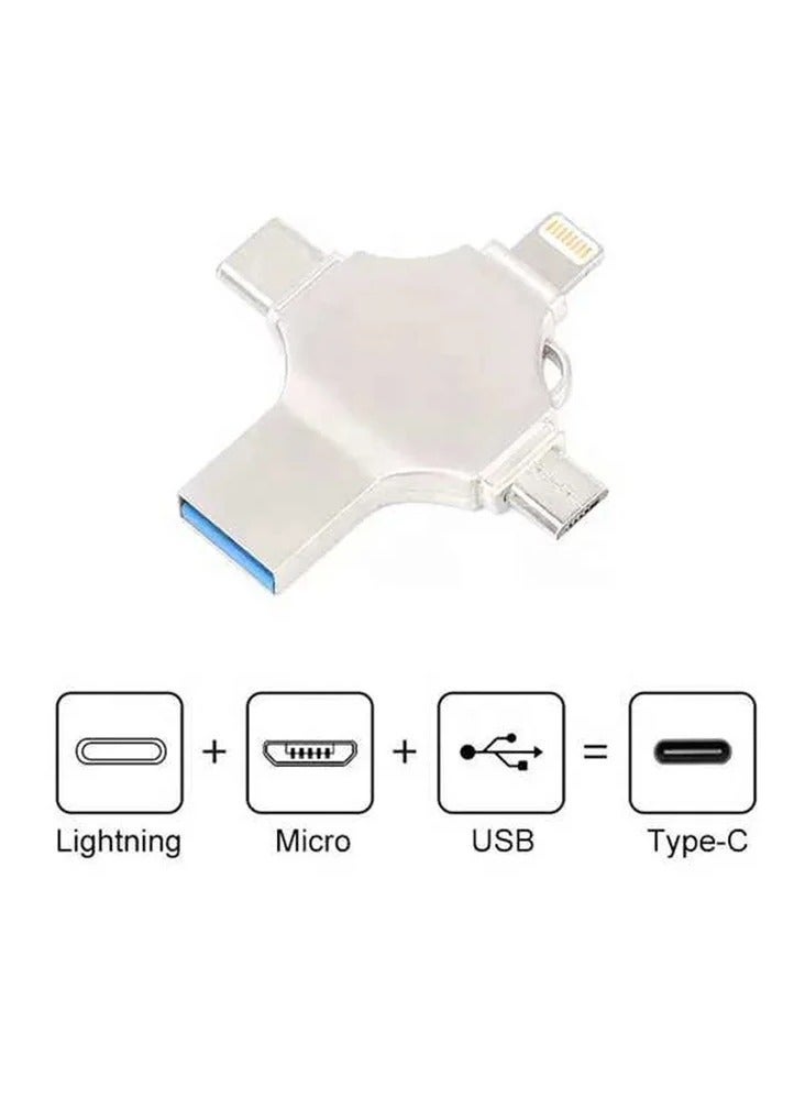ELTRAZONE 4 in 1 USB Flash Drive 256GB Silver - Image 3
